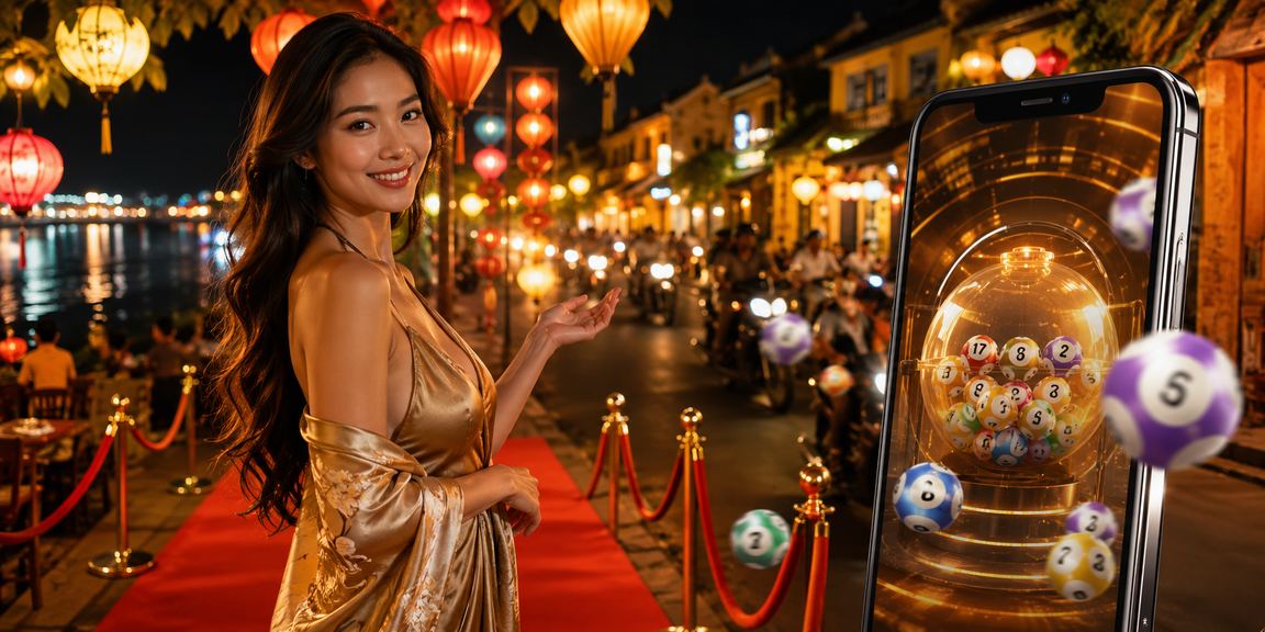 Người dân mua vé số tại Hội An bên quán cà phê truyền thống